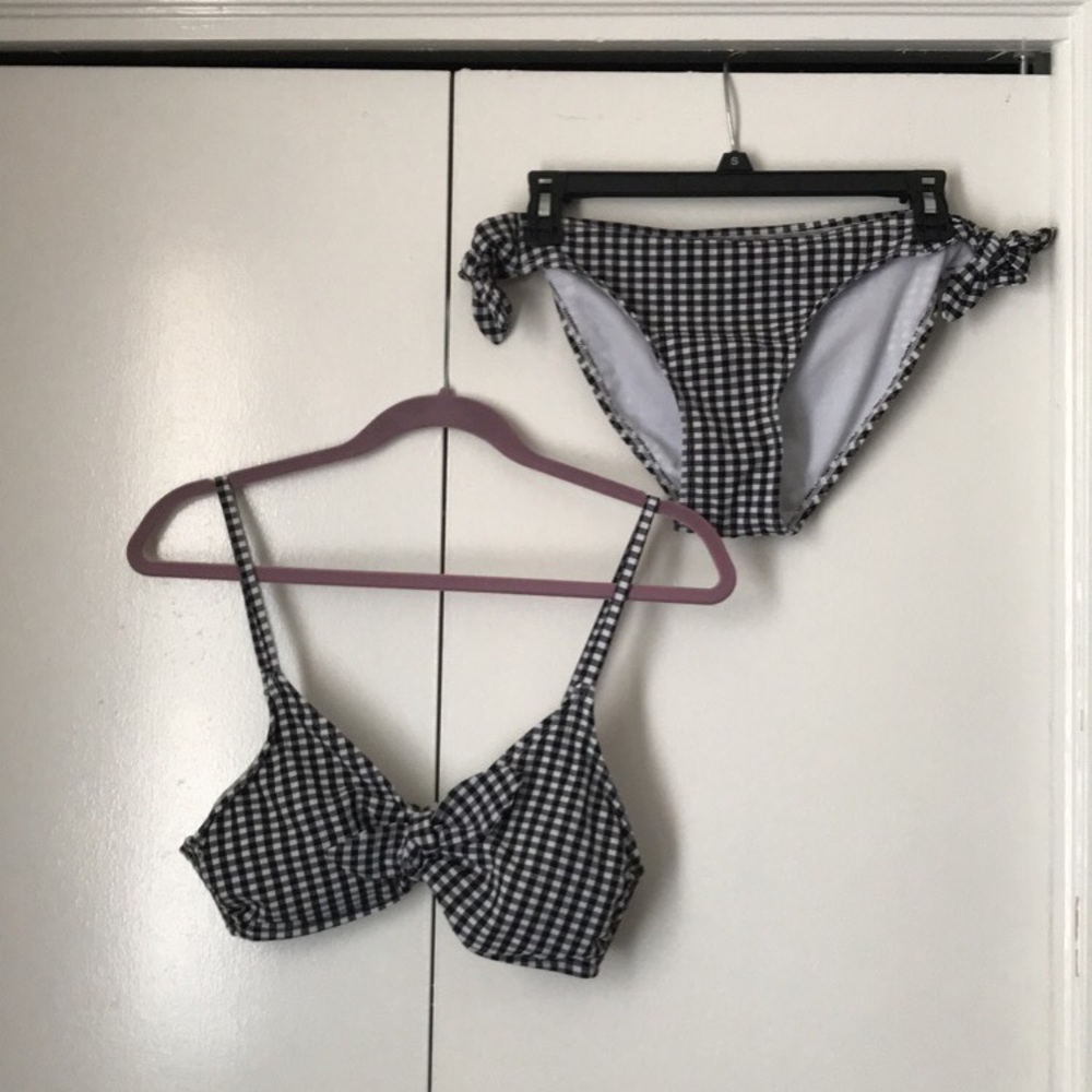 Women’s gingham print bikini set